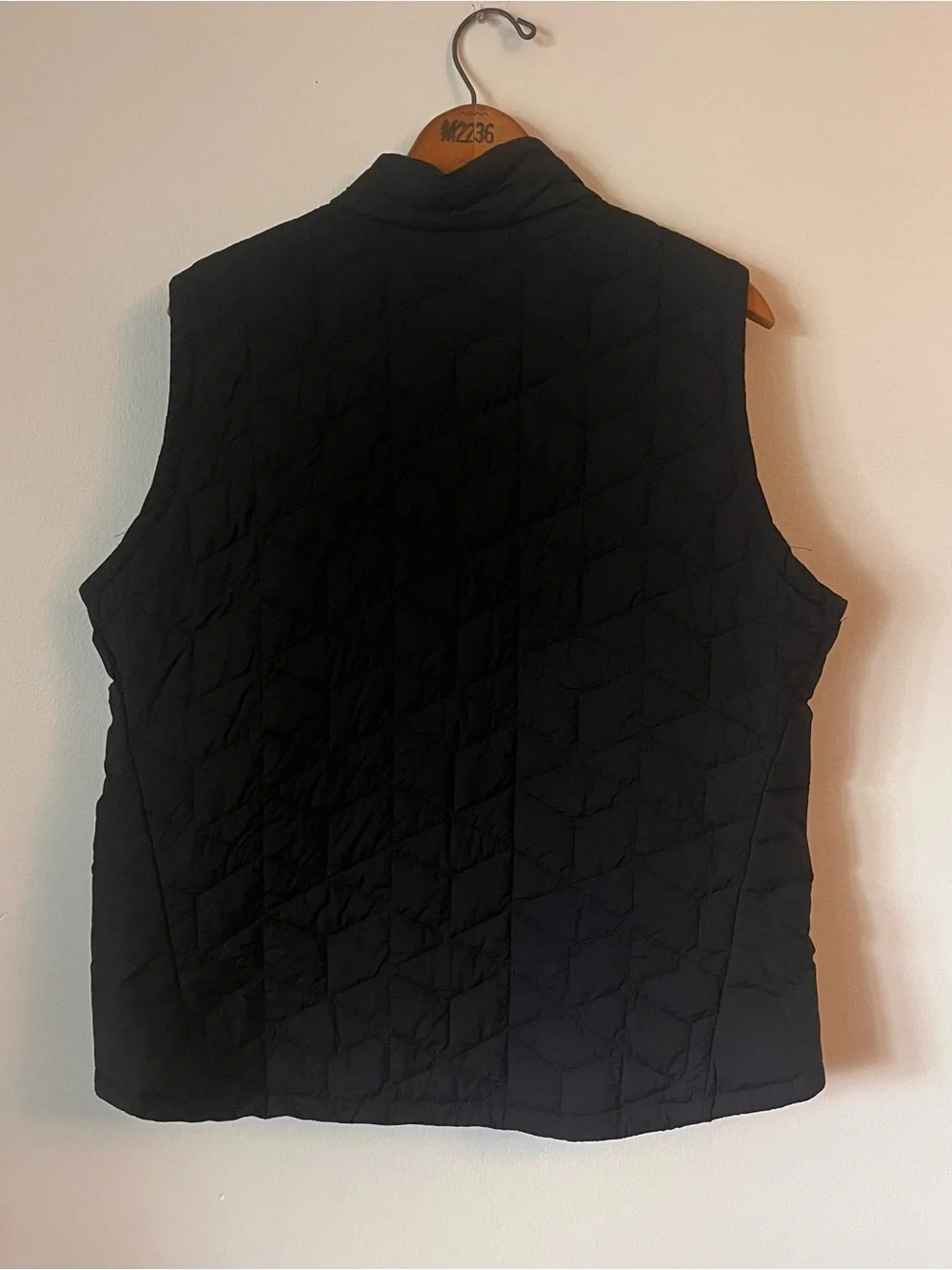 Duluth Trading II Womens Black Quilted Full Zip Vest inner outer Pockets XL fall
